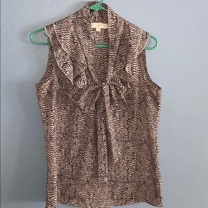 Loft Tie Front Sleeveless Blouse